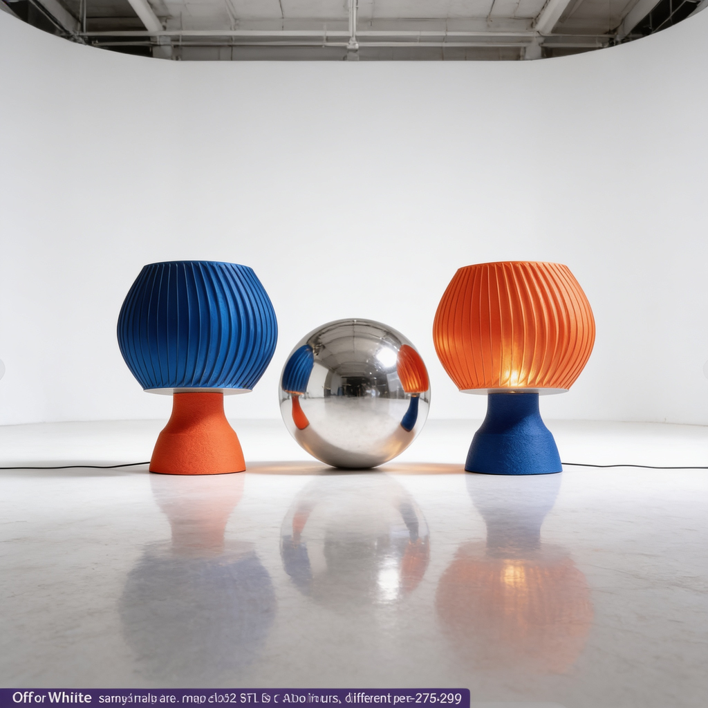 Sfera - Designer Table Lamp: Ribbed Globe Bedside Lamp for Bedroom & Living Room