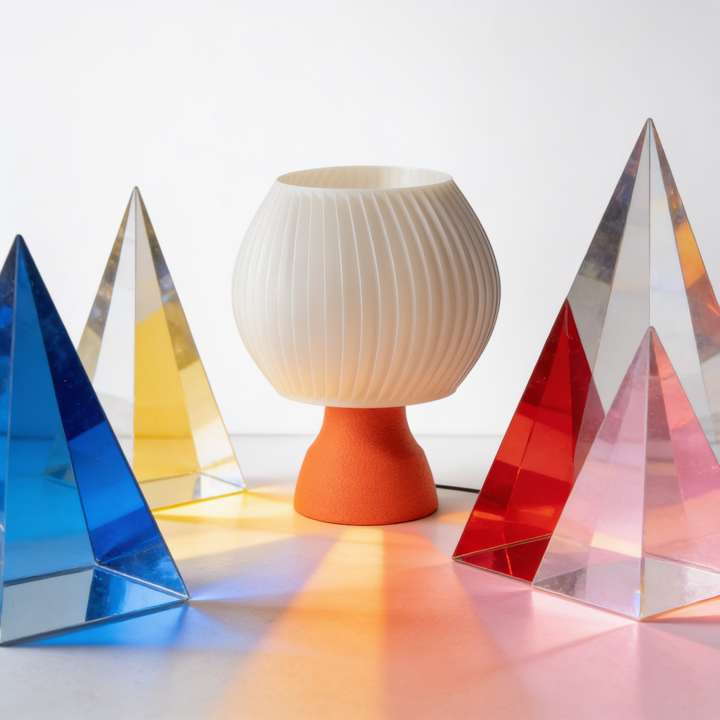 Sfera - Designer Table Lamp: Ribbed Globe Bedside Lamp for Bedroom & Living Room