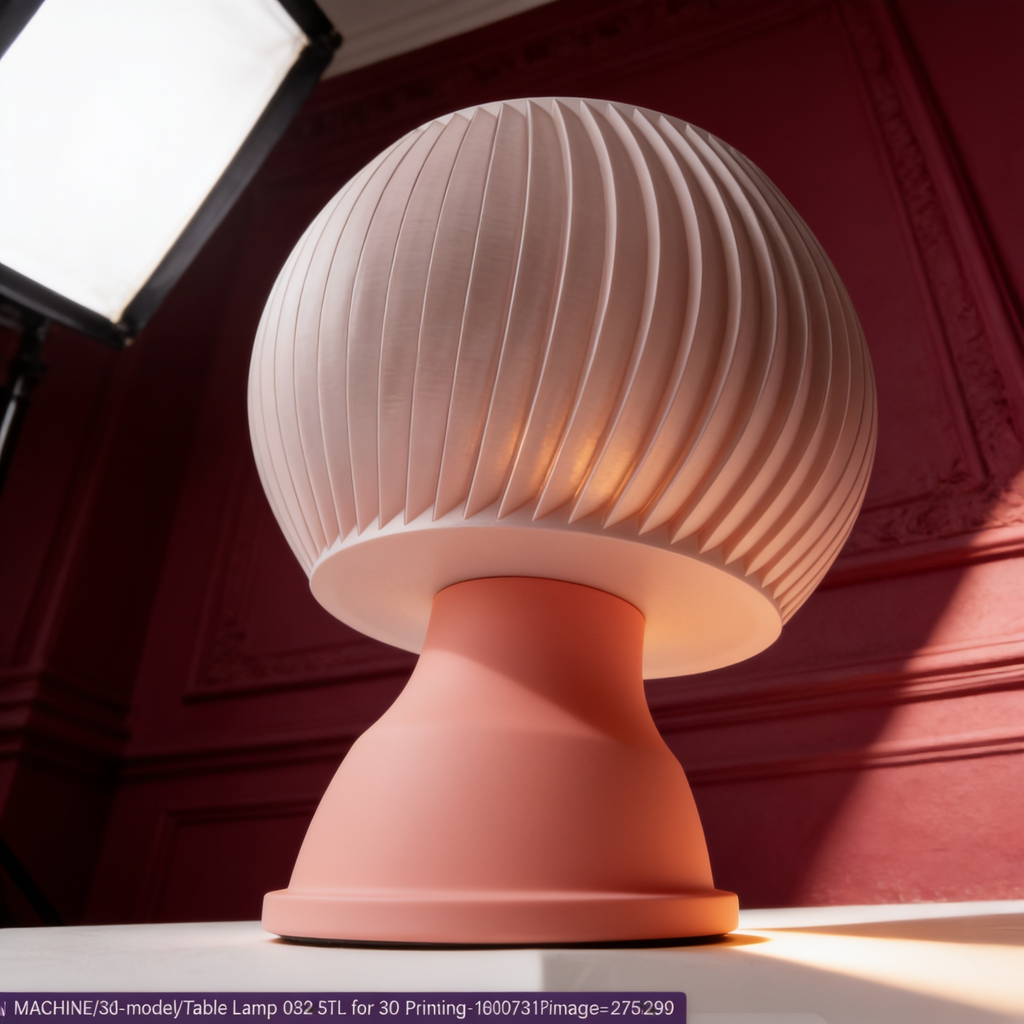 Sfera - Designer Table Lamp: Ribbed Globe Bedside Lamp for Bedroom & Living Room