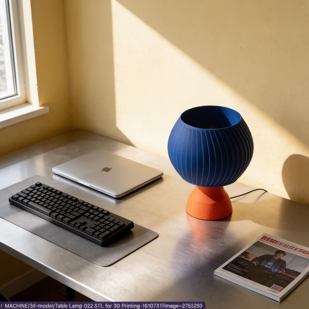 Sfera - Designer Table Lamp: Ribbed Globe Bedside Lamp for Bedroom & Living Room