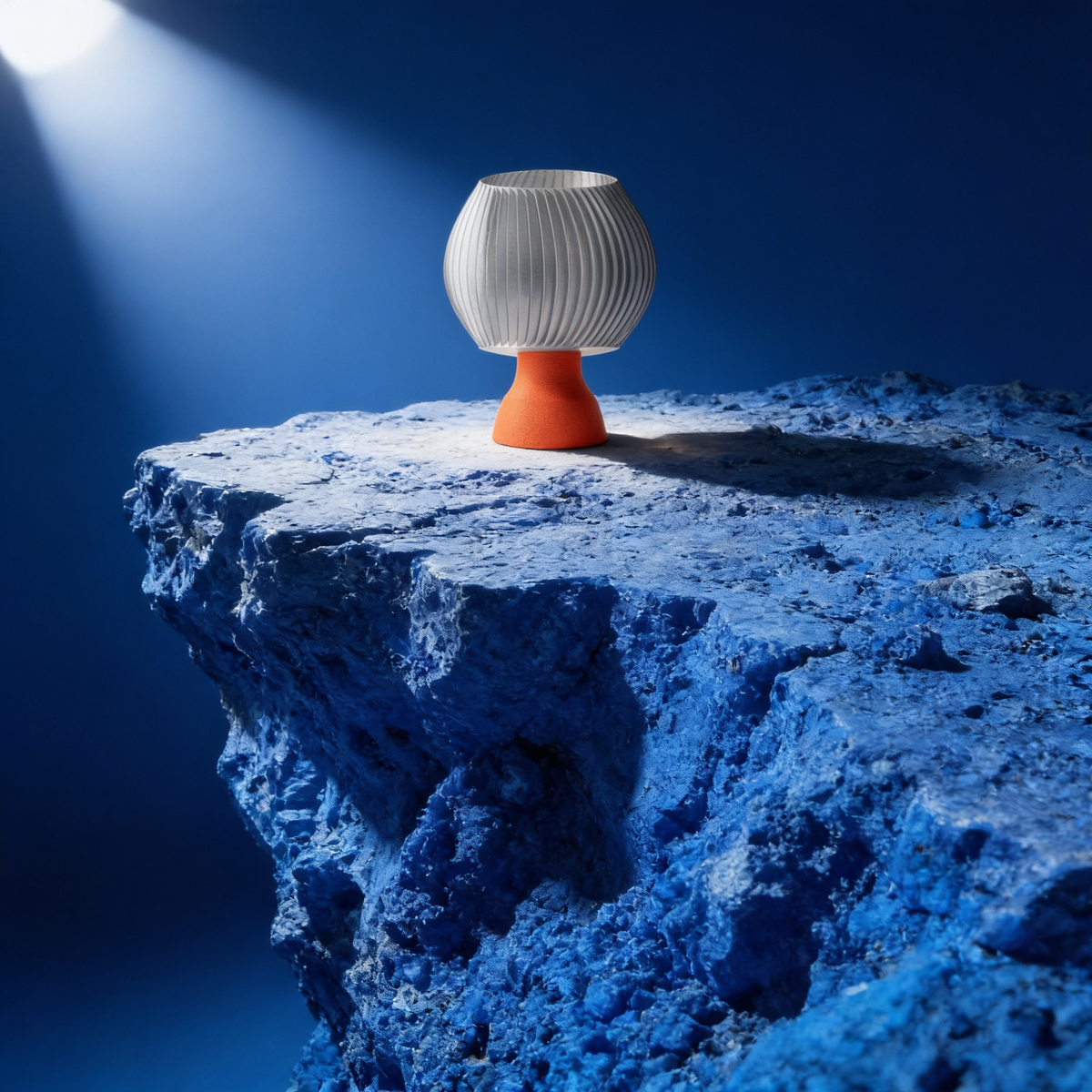 Sfera - Designer Table Lamp: Ribbed Globe Bedside Lamp for Bedroom & Living Room