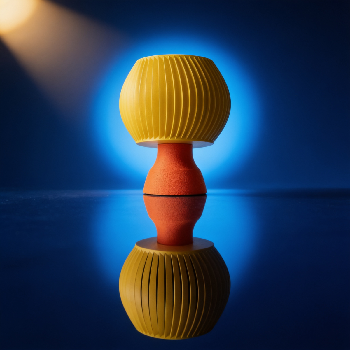 Sfera - Designer Table Lamp: Ribbed Globe Bedside Lamp for Bedroom & Living Room