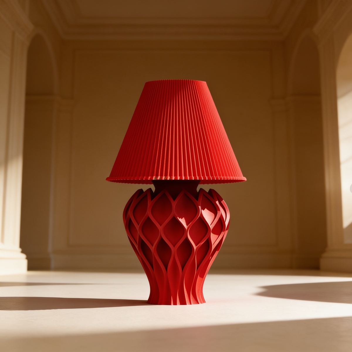 Tressa - Designer Table Lamp: Woven Sculptural Bedside Lamp for Bedroom & Living Room