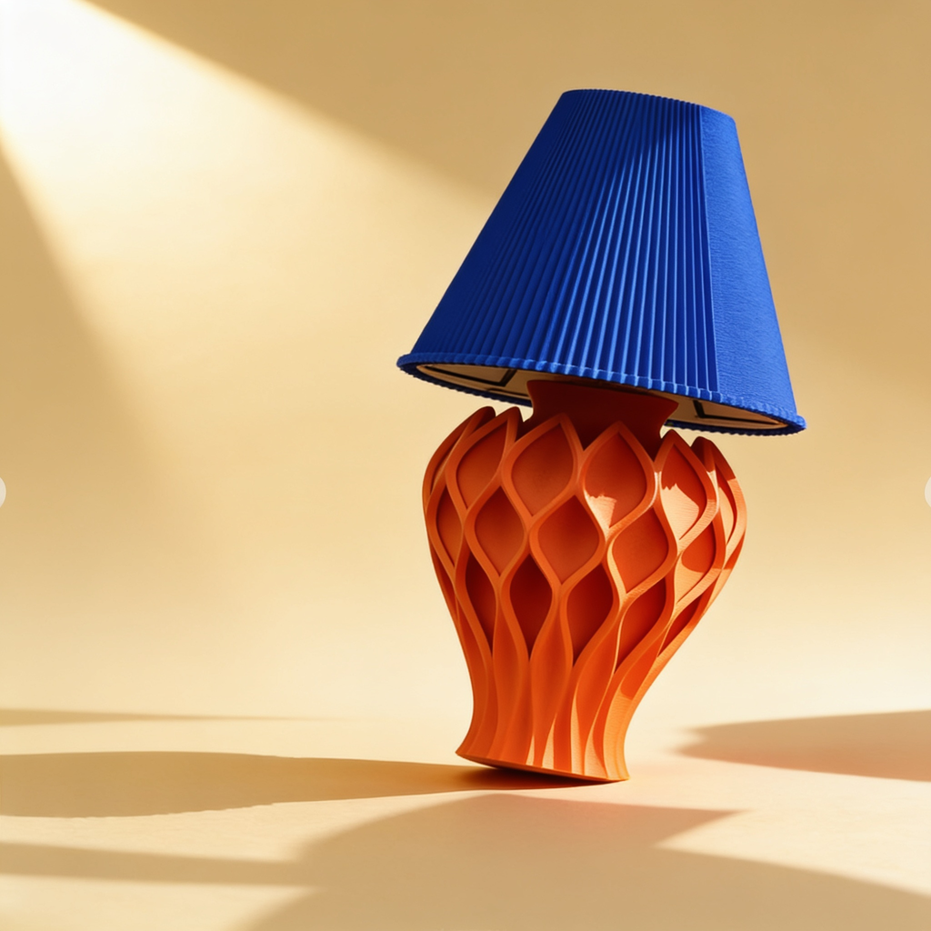 Tressa - Designer Table Lamp: Woven Sculptural Bedside Lamp for Bedroom & Living Room