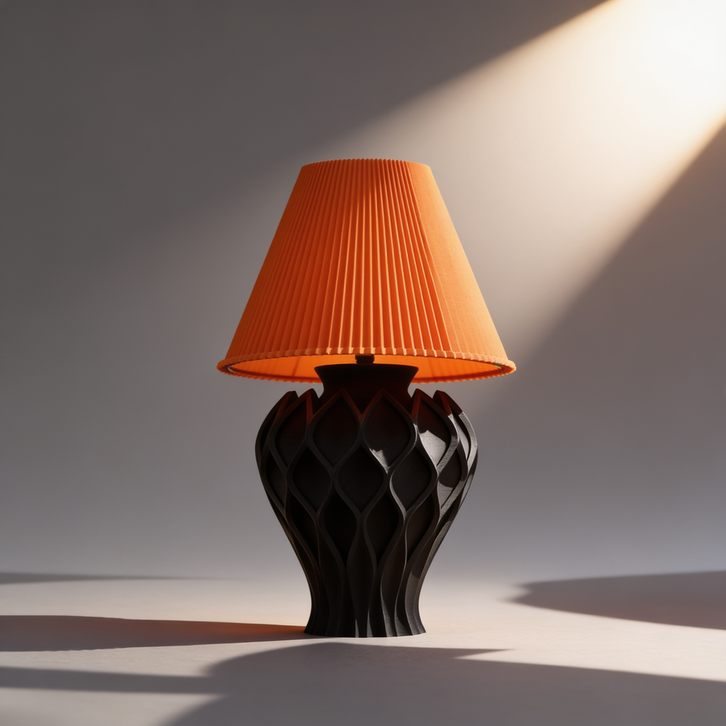 Tressa - Designer Table Lamp: Woven Sculptural Bedside Lamp for Bedroom & Living Room