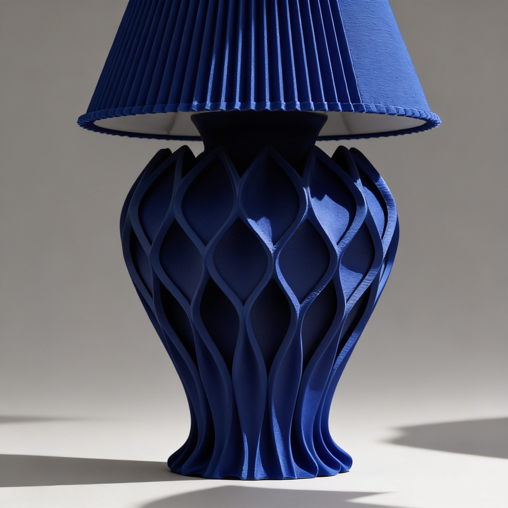 Tressa - Designer Table Lamp: Woven Sculptural Bedside Lamp for Bedroom & Living Room