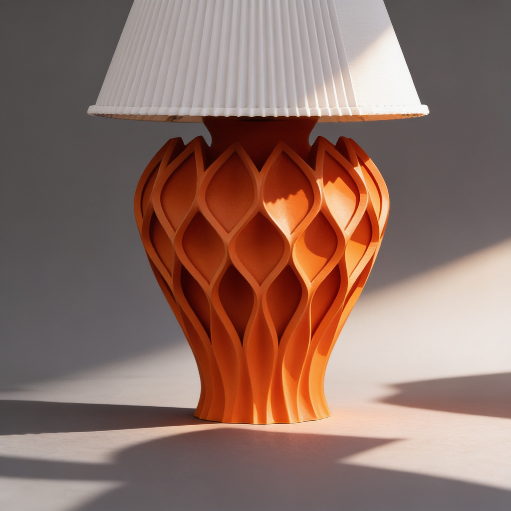Tressa - Designer Table Lamp: Woven Sculptural Bedside Lamp for Bedroom & Living Room