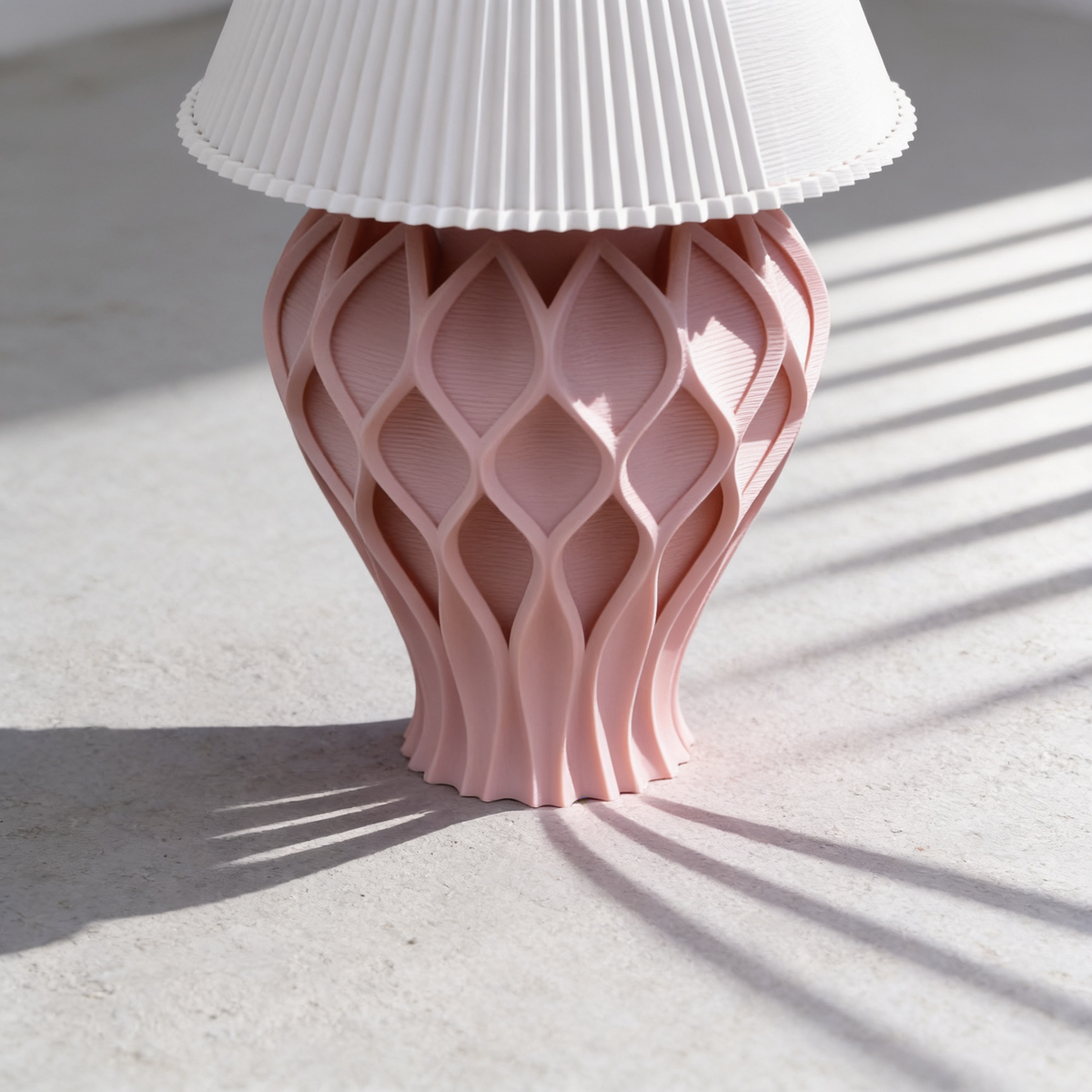 Tressa - Designer Table Lamp: Woven Sculptural Bedside Lamp for Bedroom & Living Room