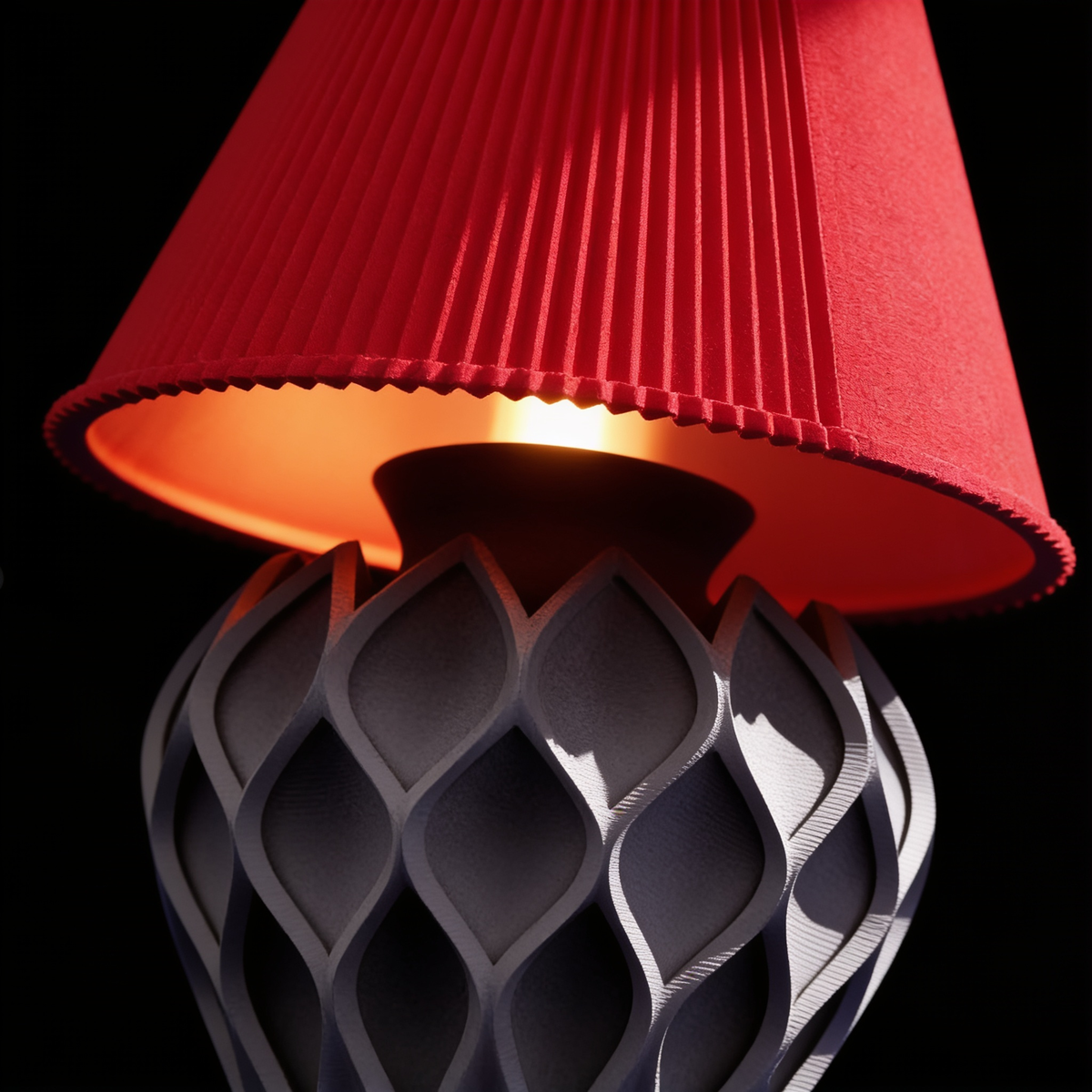 Tressa - Designer Table Lamp: Woven Sculptural Bedside Lamp for Bedroom & Living Room
