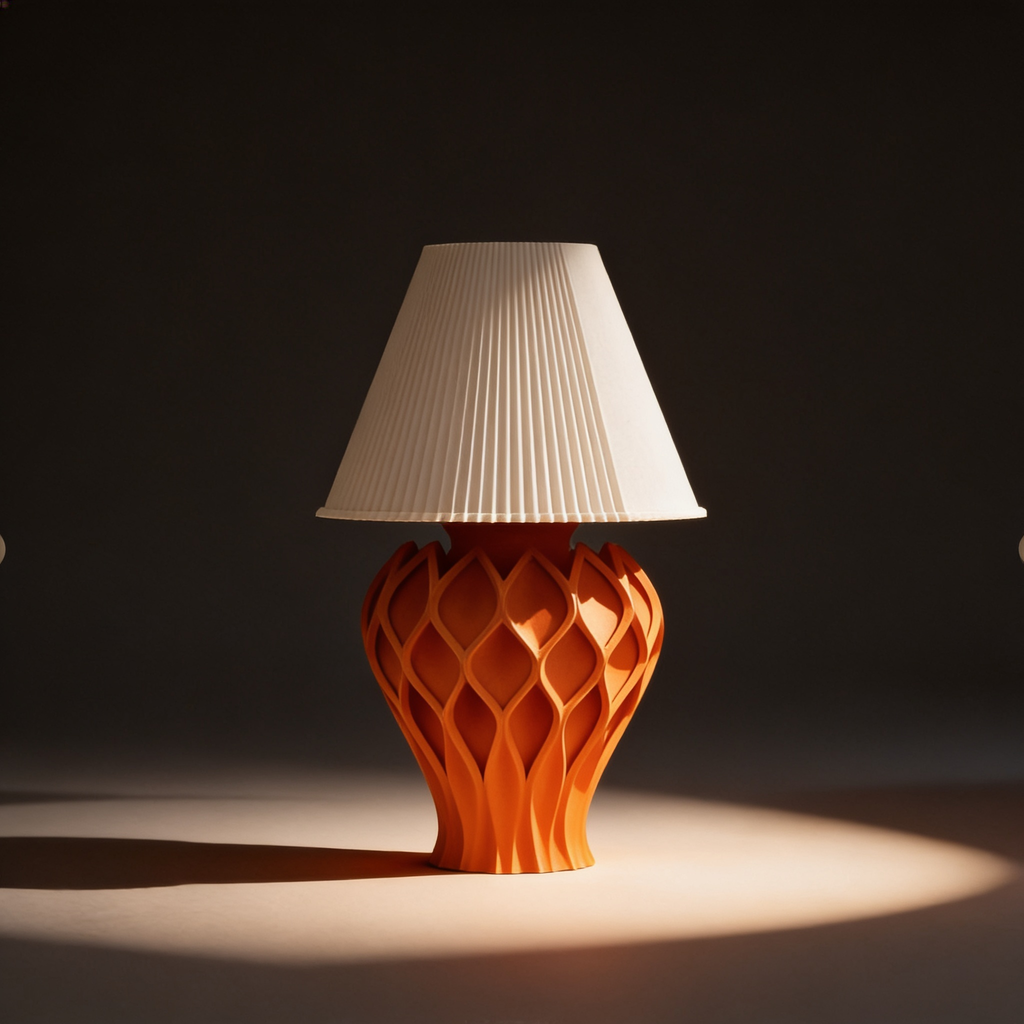 Tressa - Designer Table Lamp: Woven Sculptural Bedside Lamp for Bedroom & Living Room