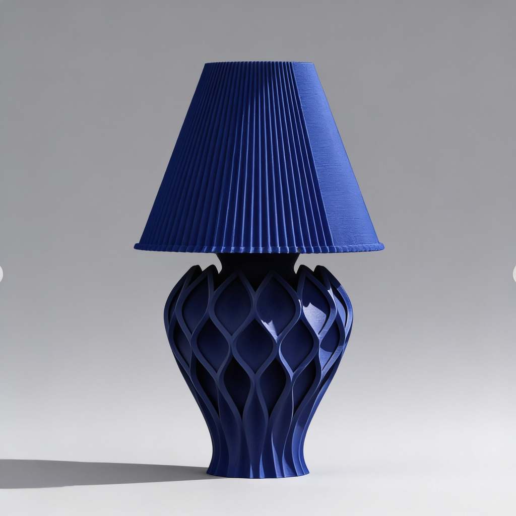 Tressa - Designer Table Lamp: Woven Sculptural Bedside Lamp for Bedroom & Living Room