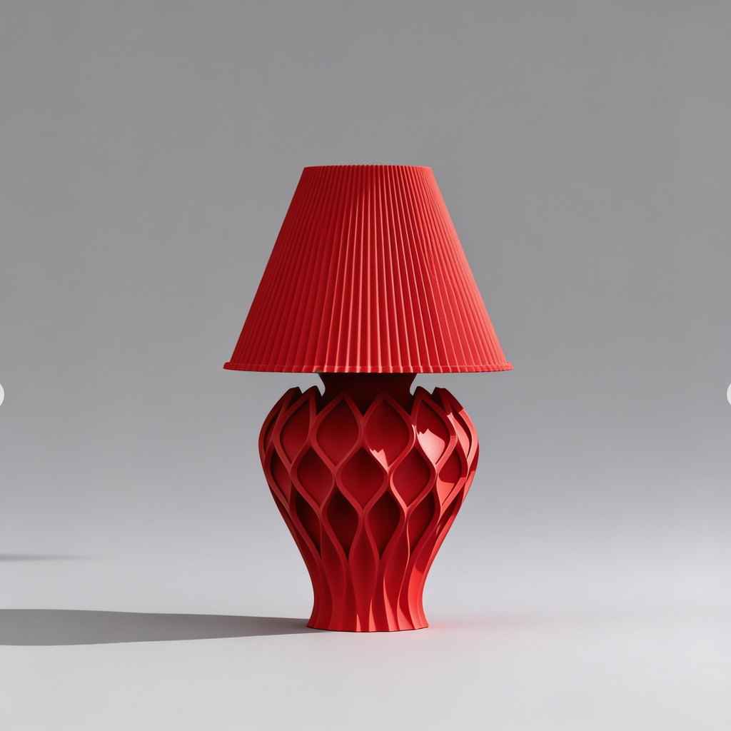 Tressa - Designer Table Lamp: Woven Sculptural Bedside Lamp for Bedroom & Living Room