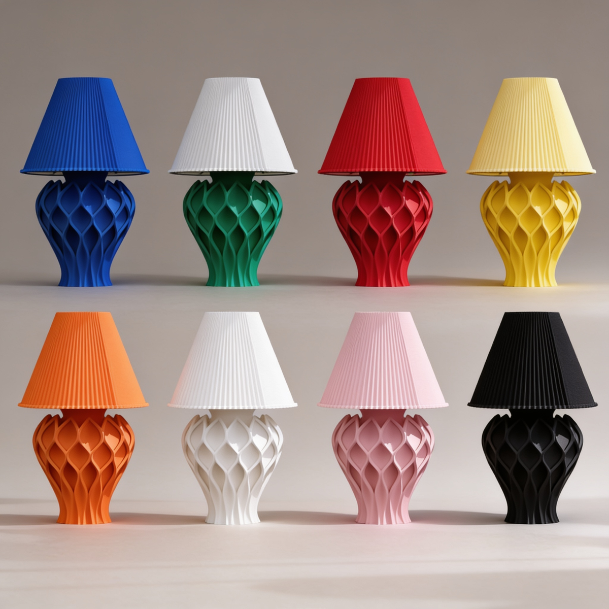 Tressa - Designer Table Lamp: Woven Sculptural Bedside Lamp for Bedroom & Living Room