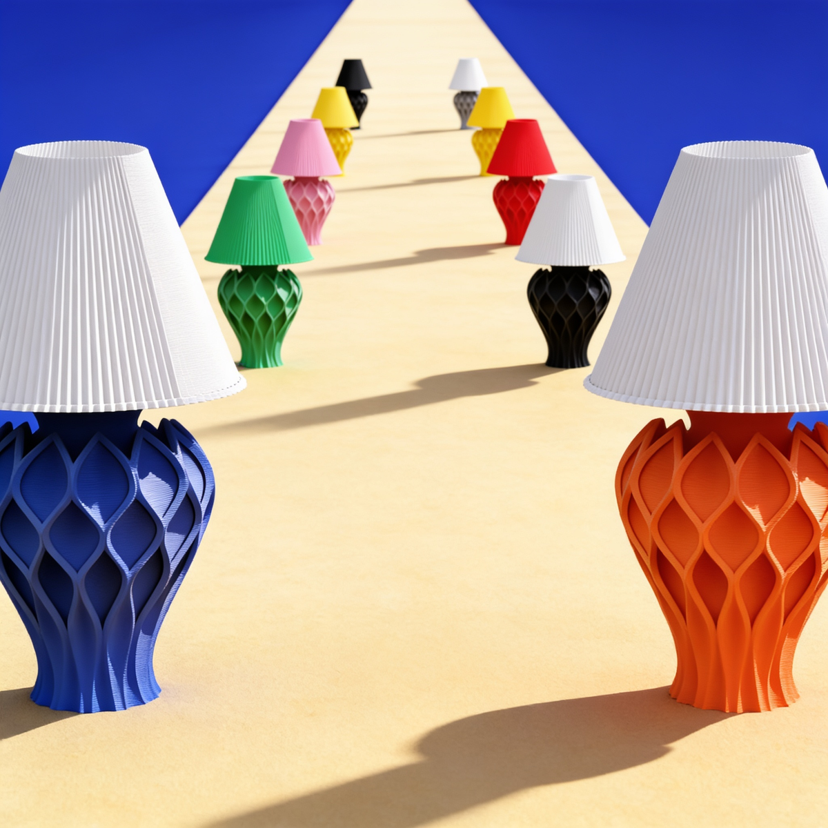 Tressa - Designer Table Lamp: Woven Sculptural Bedside Lamp for Bedroom & Living Room