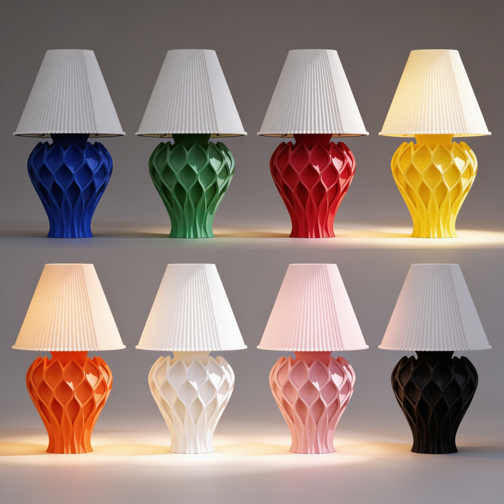 Tressa - Designer Table Lamp: Woven Sculptural Bedside Lamp for Bedroom & Living Room