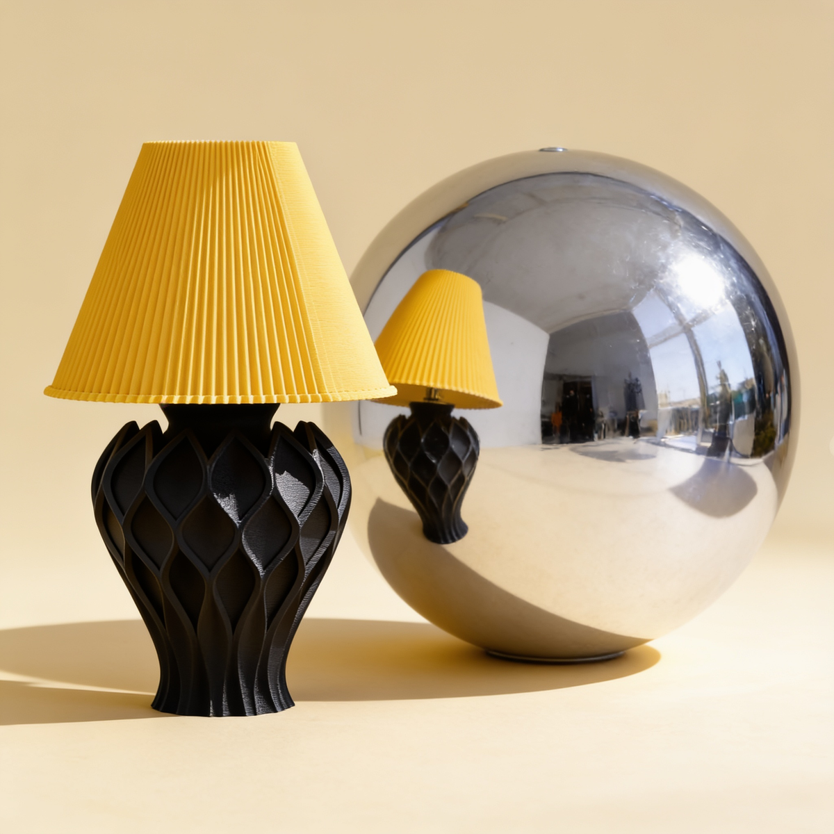 Tressa - Designer Table Lamp: Woven Sculptural Bedside Lamp for Bedroom & Living Room