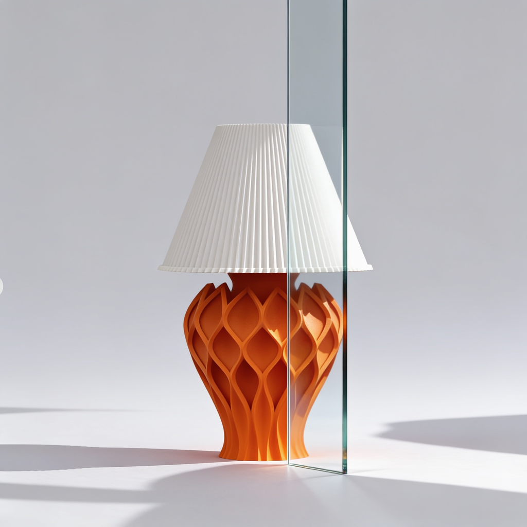 Tressa - Designer Table Lamp: Woven Sculptural Bedside Lamp for Bedroom & Living Room