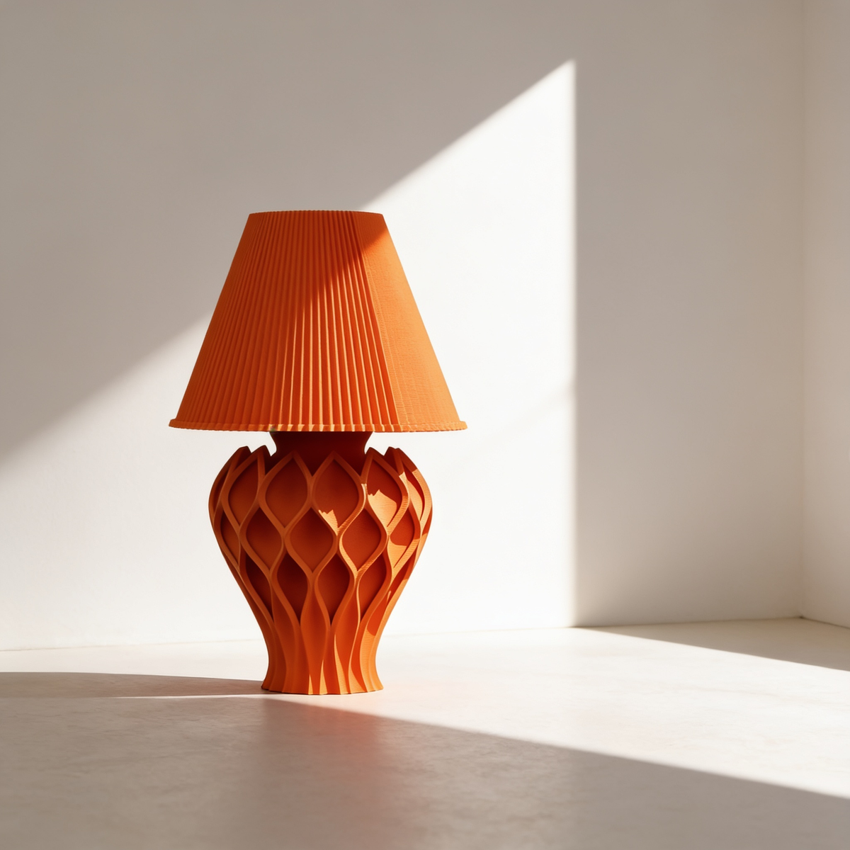 Tressa - Designer Table Lamp: Woven Sculptural Bedside Lamp for Bedroom & Living Room