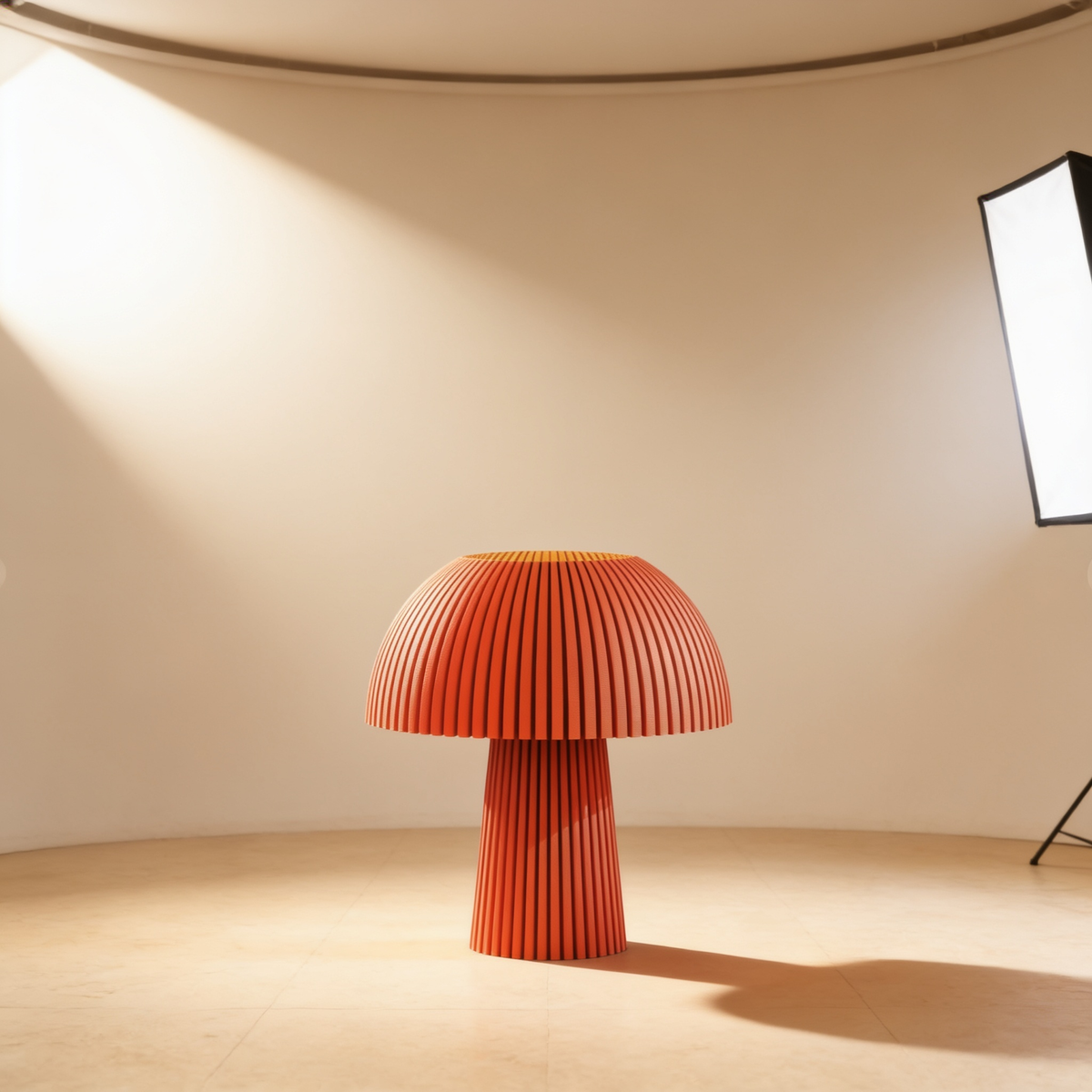 Domera - Designer Table Lamp: Ribbed Dome Bedside Lamp for Bedroom & Living Room