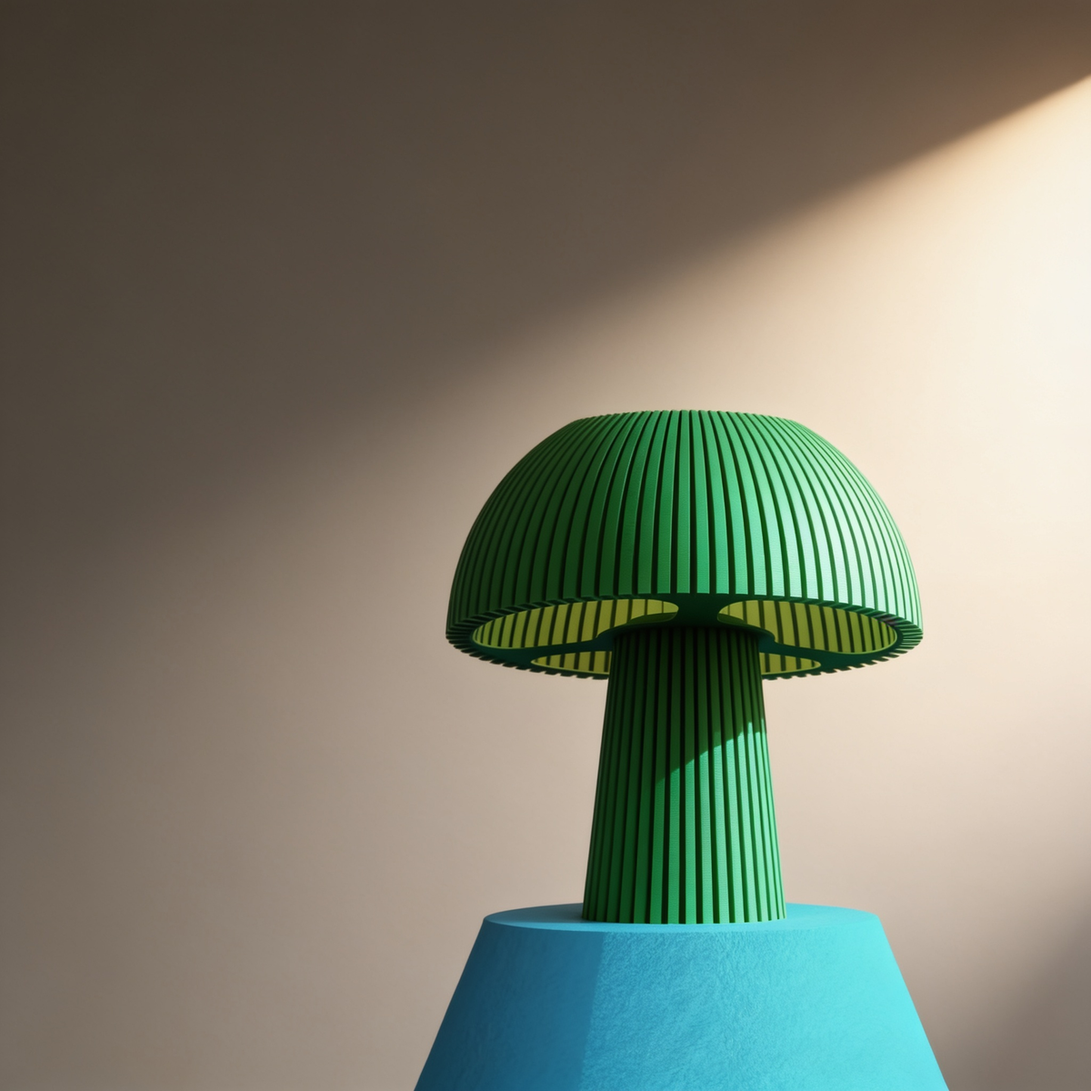 Domera - Designer Table Lamp: Ribbed Dome Bedside Lamp for Bedroom & Living Room