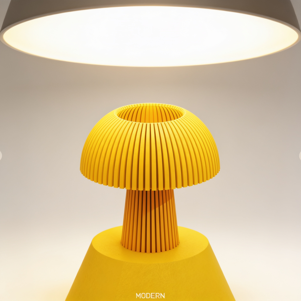Domera - Designer Table Lamp: Ribbed Dome Bedside Lamp for Bedroom & Living Room