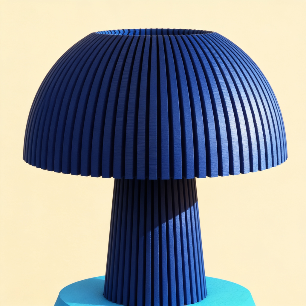 Domera - Designer Table Lamp: Ribbed Dome Bedside Lamp for Bedroom & Living Room