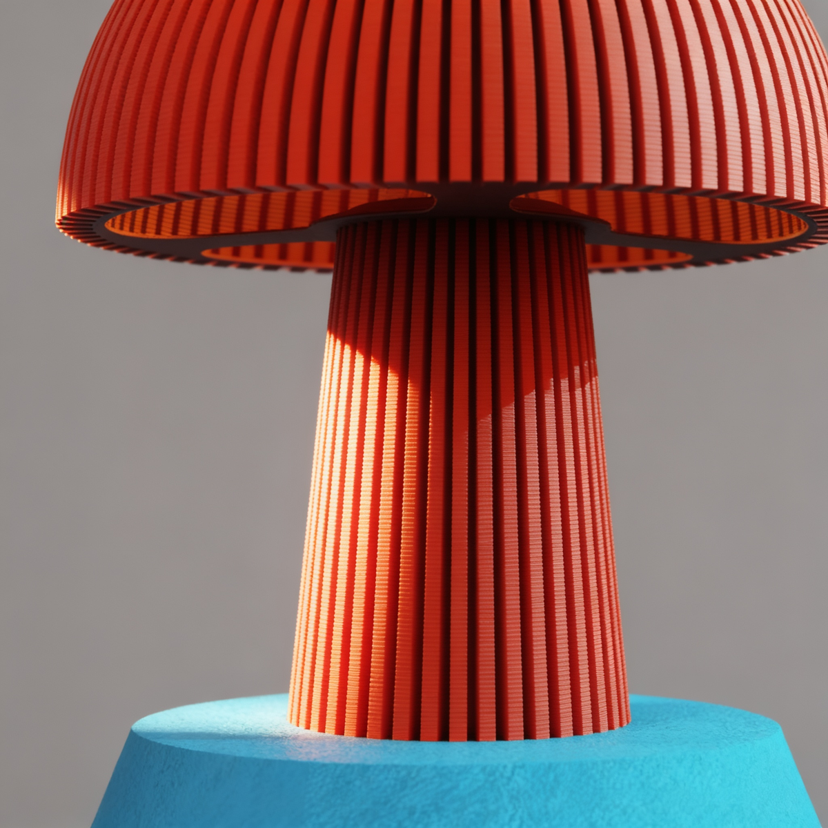 Domera - Designer Table Lamp: Ribbed Dome Bedside Lamp for Bedroom & Living Room
