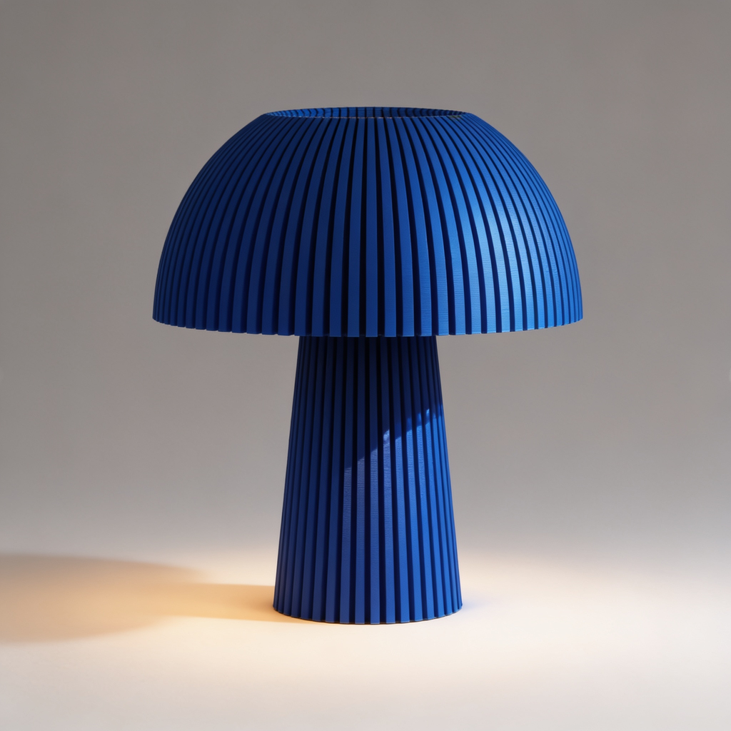 Domera - Designer Table Lamp: Ribbed Dome Bedside Lamp for Bedroom & Living Room