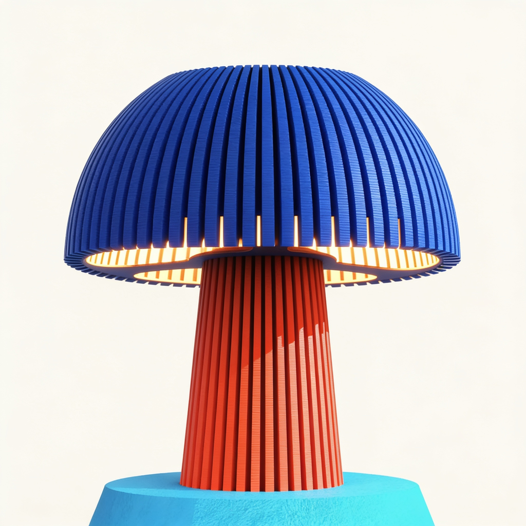 Domera - Designer Table Lamp: Ribbed Dome Bedside Lamp for Bedroom & Living Room