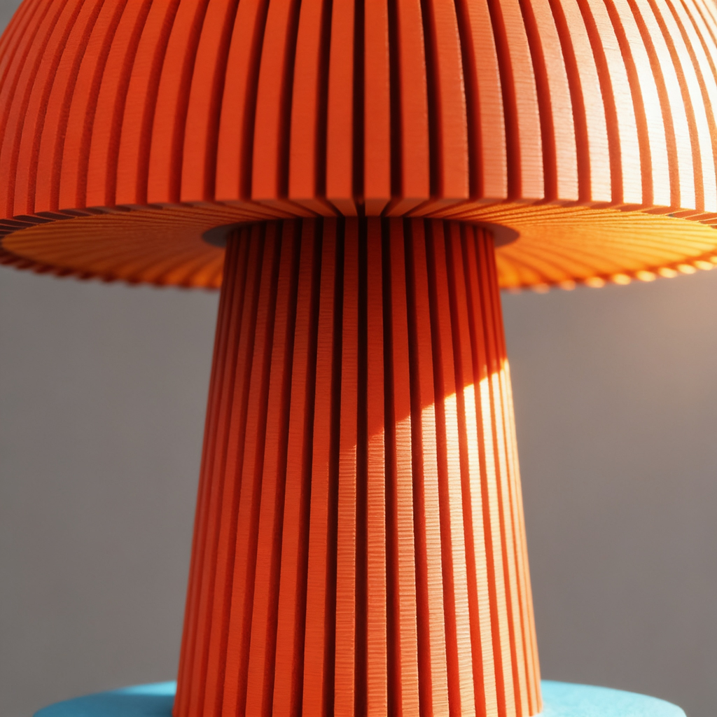 Domera - Designer Table Lamp: Ribbed Dome Bedside Lamp for Bedroom & Living Room