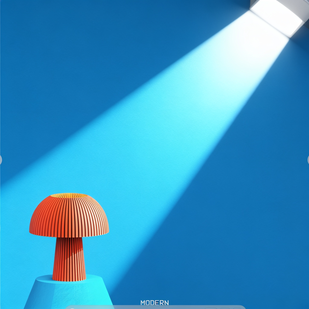 Domera - Designer Table Lamp: Ribbed Dome Bedside Lamp for Bedroom & Living Room