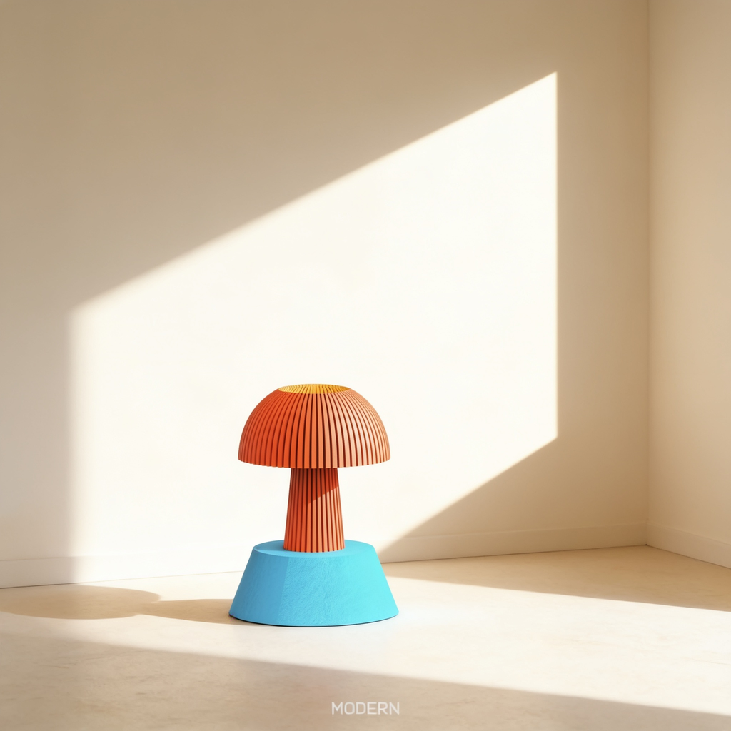 Domera - Designer Table Lamp: Ribbed Dome Bedside Lamp for Bedroom & Living Room