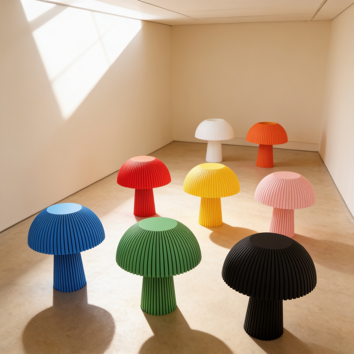 Domera - Designer Table Lamp: Ribbed Dome Bedside Lamp for Bedroom & Living Room