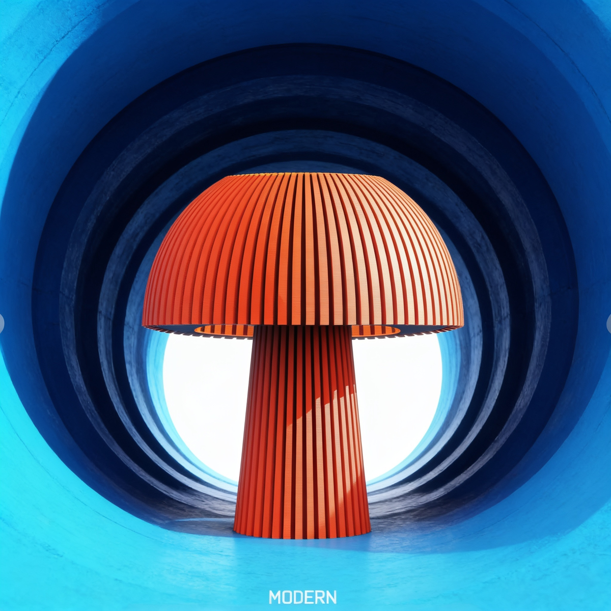 Domera - Designer Table Lamp: Ribbed Dome Bedside Lamp for Bedroom & Living Room