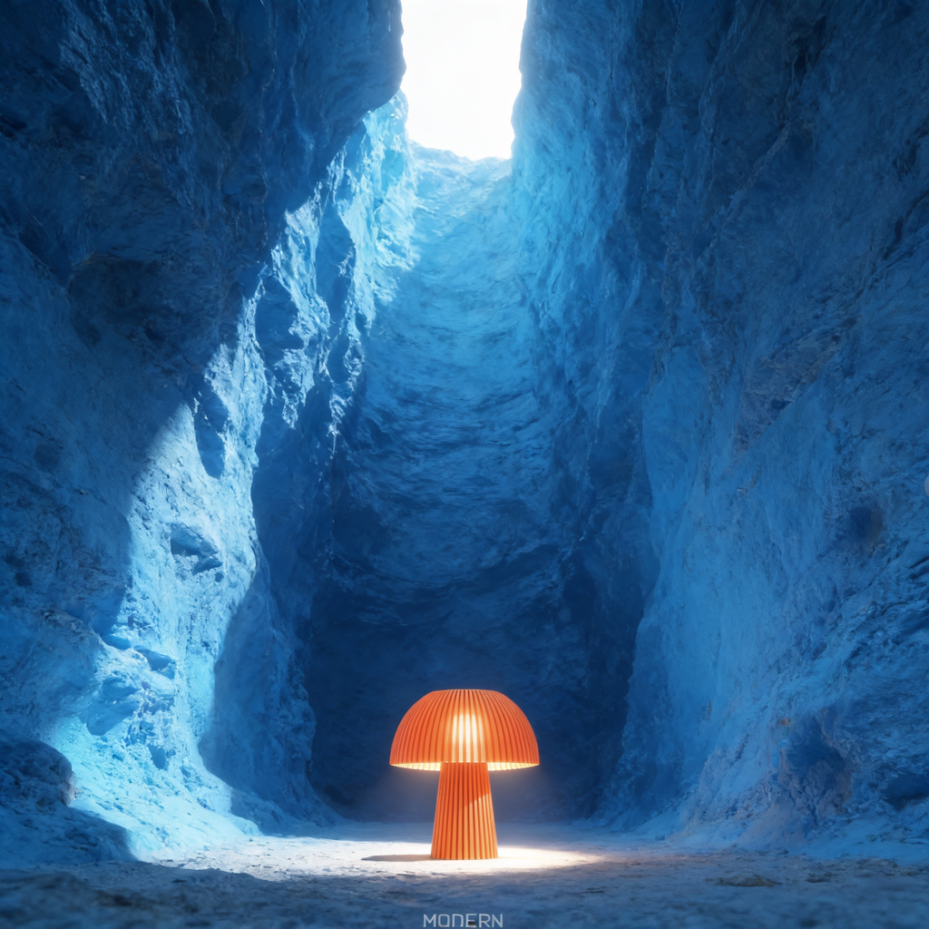 Domera - Designer Table Lamp: Ribbed Dome Bedside Lamp for Bedroom & Living Room
