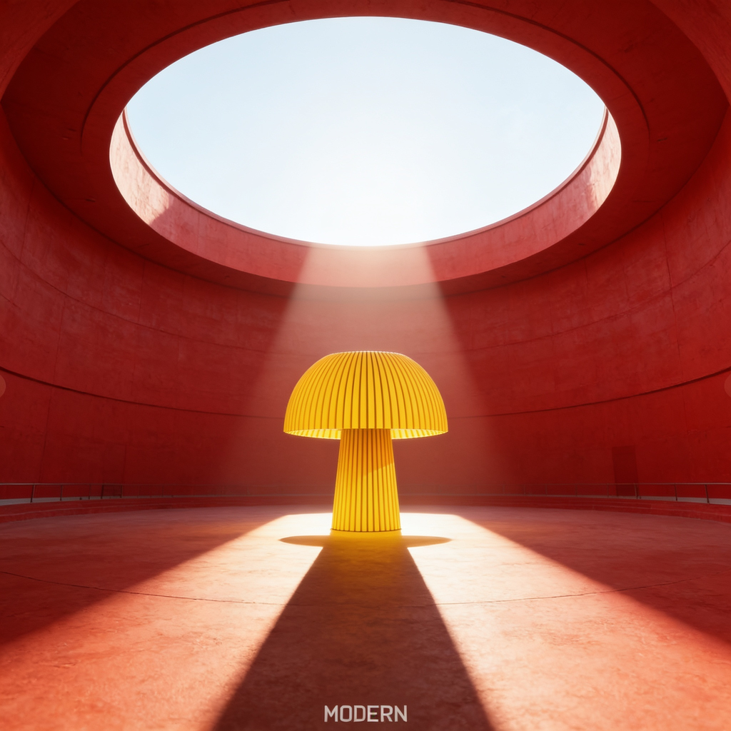 Domera - Designer Table Lamp: Ribbed Dome Bedside Lamp for Bedroom & Living Room
