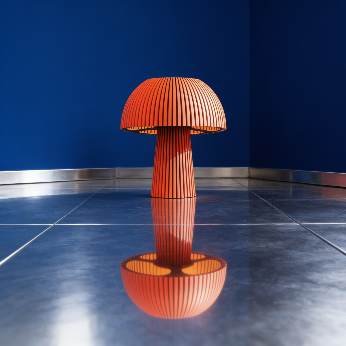 Domera - Designer Table Lamp: Ribbed Dome Bedside Lamp for Bedroom & Living Room