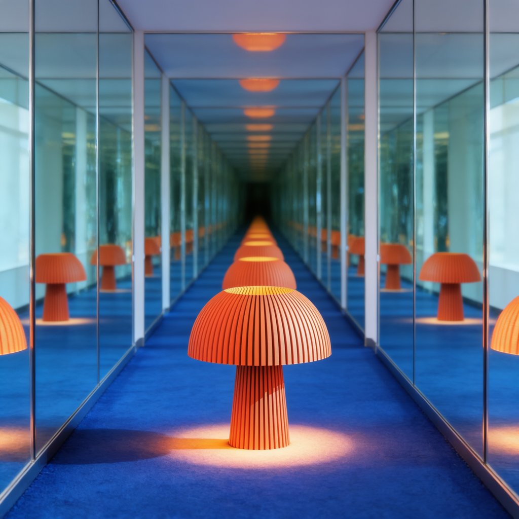 Domera - Designer Table Lamp: Ribbed Dome Bedside Lamp for Bedroom & Living Room