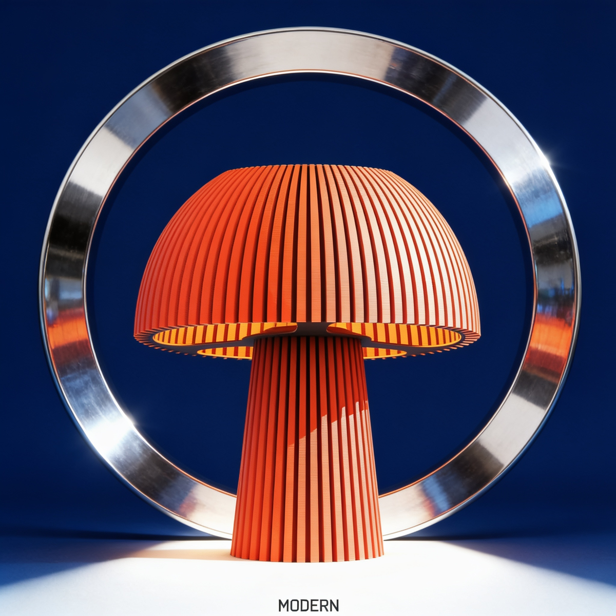 Domera - Designer Table Lamp: Ribbed Dome Bedside Lamp for Bedroom & Living Room