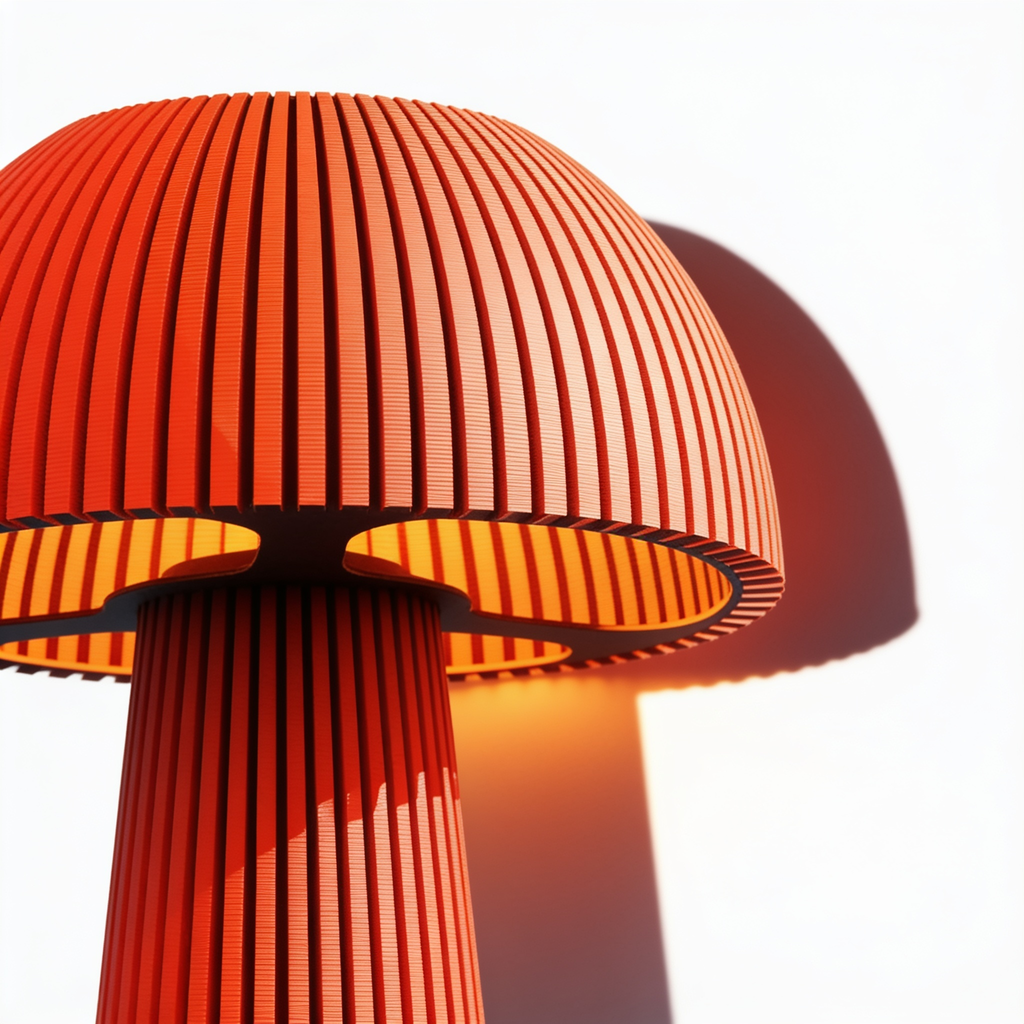 Domera - Designer Table Lamp: Ribbed Dome Bedside Lamp for Bedroom & Living Room