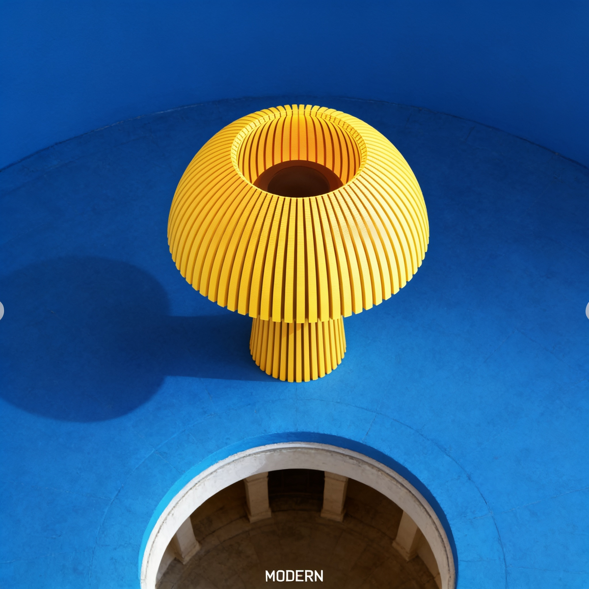 Domera - Designer Table Lamp: Ribbed Dome Bedside Lamp for Bedroom & Living Room