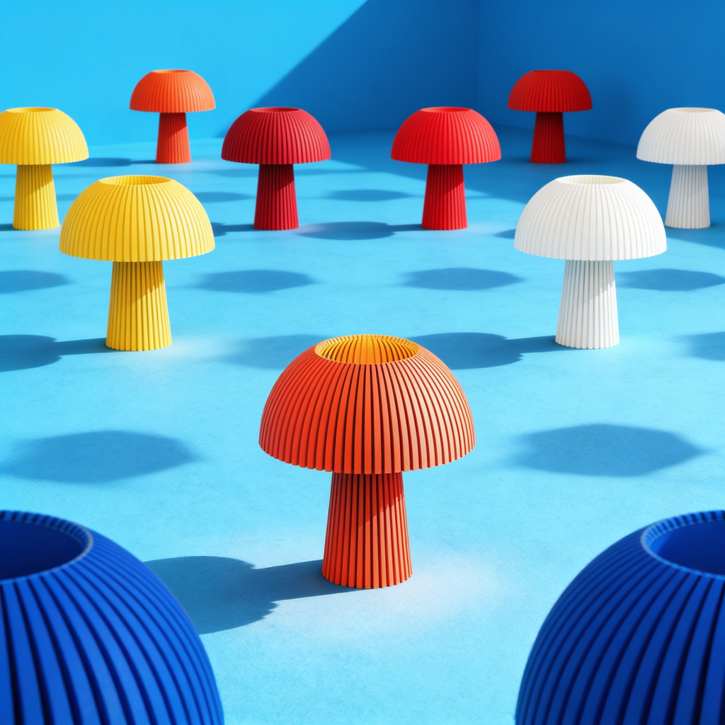 Domera - Designer Table Lamp: Ribbed Dome Bedside Lamp for Bedroom & Living Room