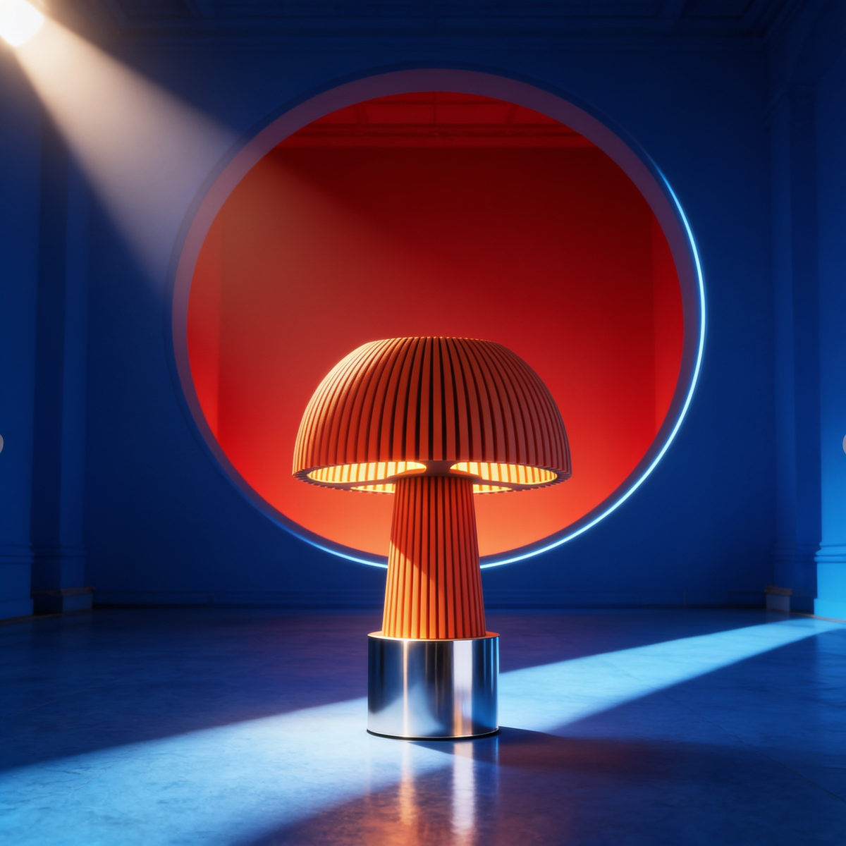Domera - Designer Table Lamp: Ribbed Dome Bedside Lamp for Bedroom & Living Room