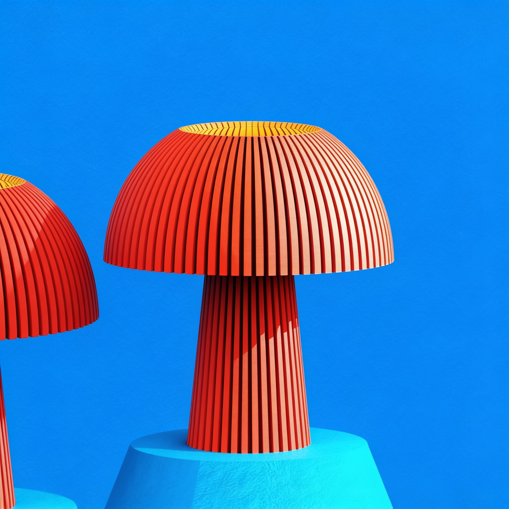 Domera - Designer Table Lamp: Ribbed Dome Bedside Lamp for Bedroom & Living Room