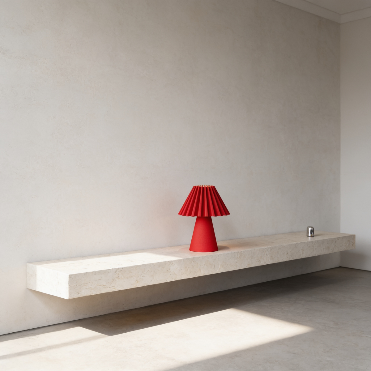 Cresta - Designer Table Lamp: Pleated Sculptural Bedside Lamp for Bedroom & Living Room