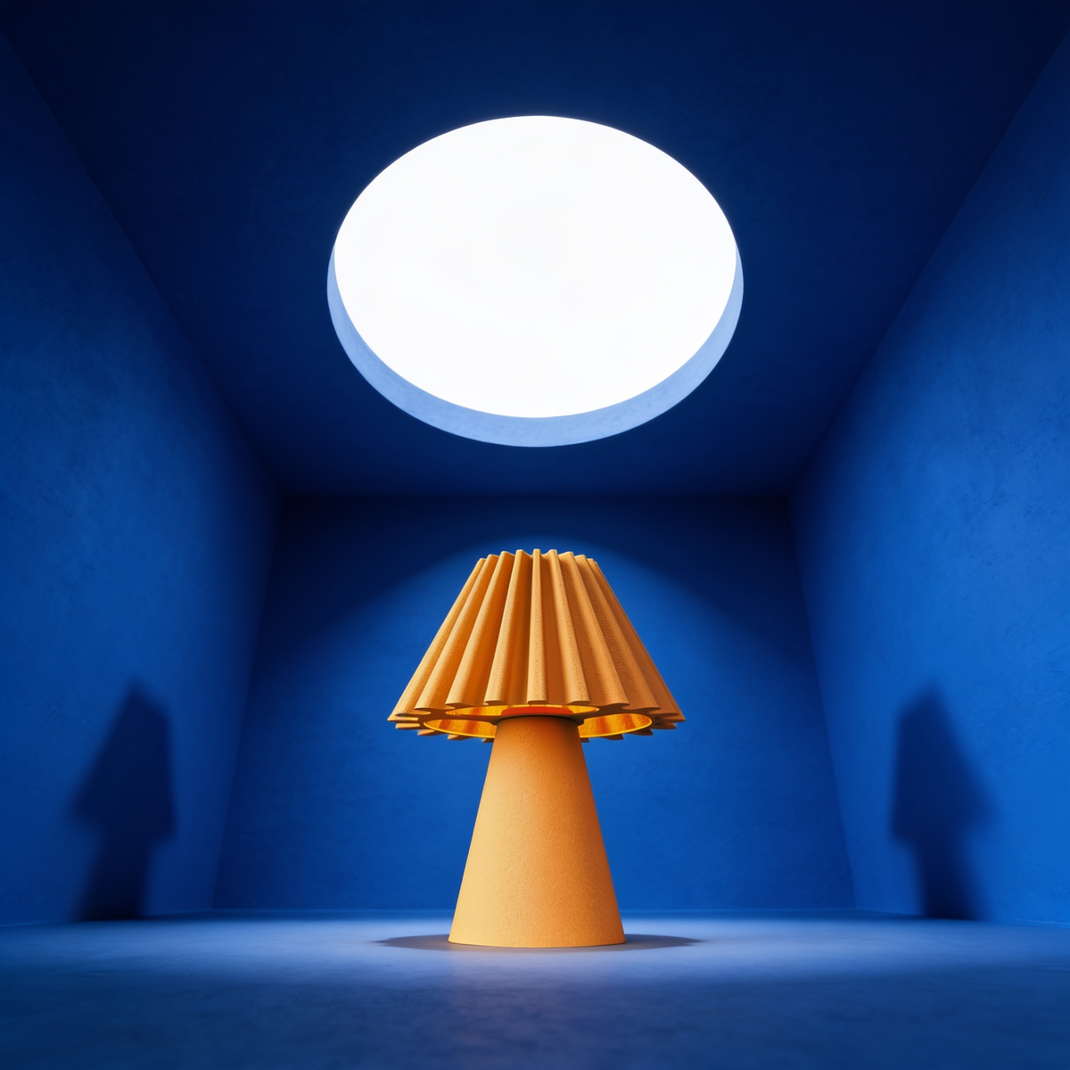 Cresta - Designer Table Lamp: Pleated Sculptural Bedside Lamp for Bedroom & Living Room