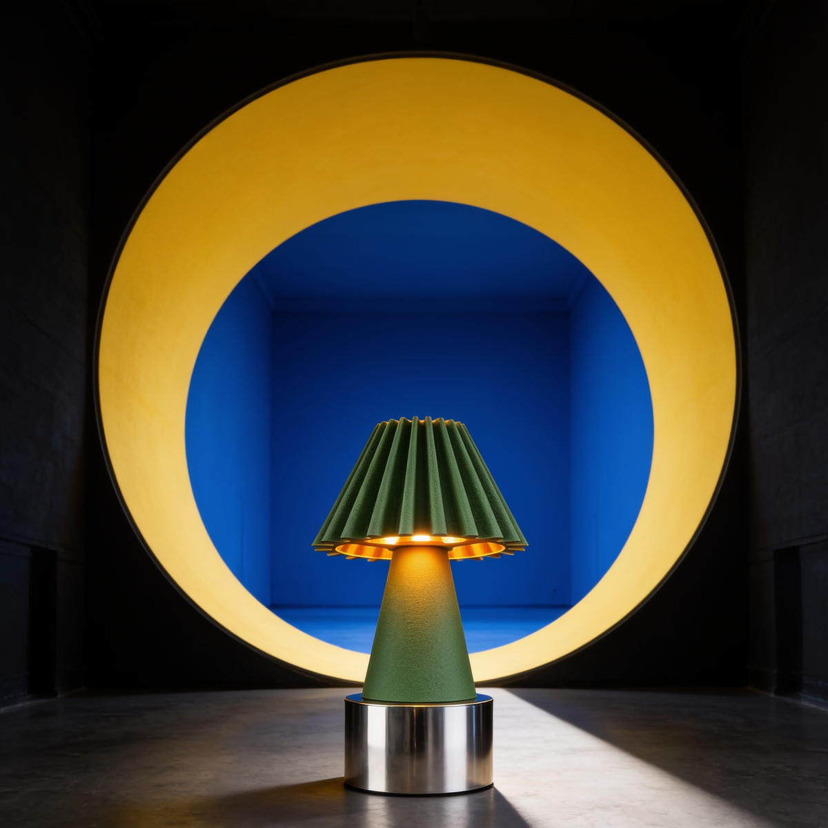Cresta - Designer Table Lamp: Pleated Sculptural Bedside Lamp for Bedroom & Living Room