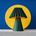 Cresta - Designer Table Lamp: Pleated Sculptural Bedside Lamp for Bedroom & Living Room